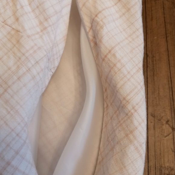 Shell/tank Sherry Taylor Collections, Medium, cream with dark Mustard plaid - Picture 4 of 7